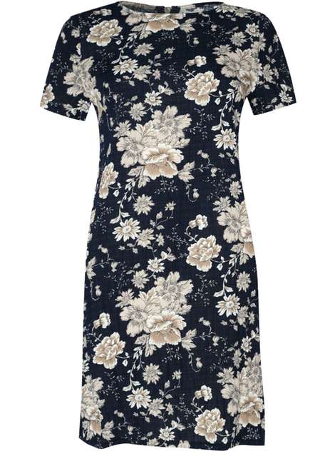 **Alice & You Navy Printed Shift Dress